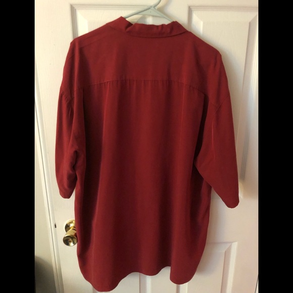 Haggar Collections Men’s Burgundy Button Down, Size XL - Picture 4 of 4